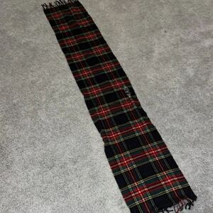 special Cashmere UK famous “KAZ” monogrammed plaid check tartan winter scarf